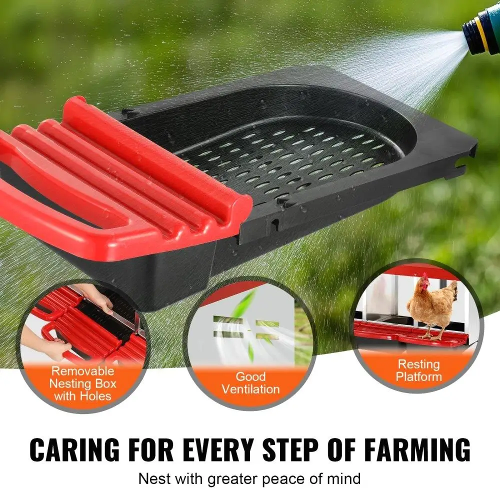 3 Compartment Chicken Nest Box Inclined Nesting Boxes for Poultry Housing Farm Use