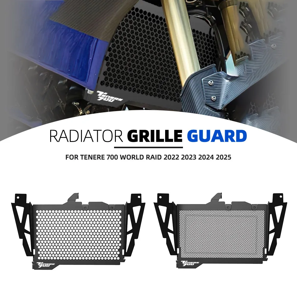 

FOR Yamaha Tenere 700 World Raid 2022 2023 2024 2025 Motorcycle Aluminum Radiator Guard Protector Oil Cooler Cover Tenere700