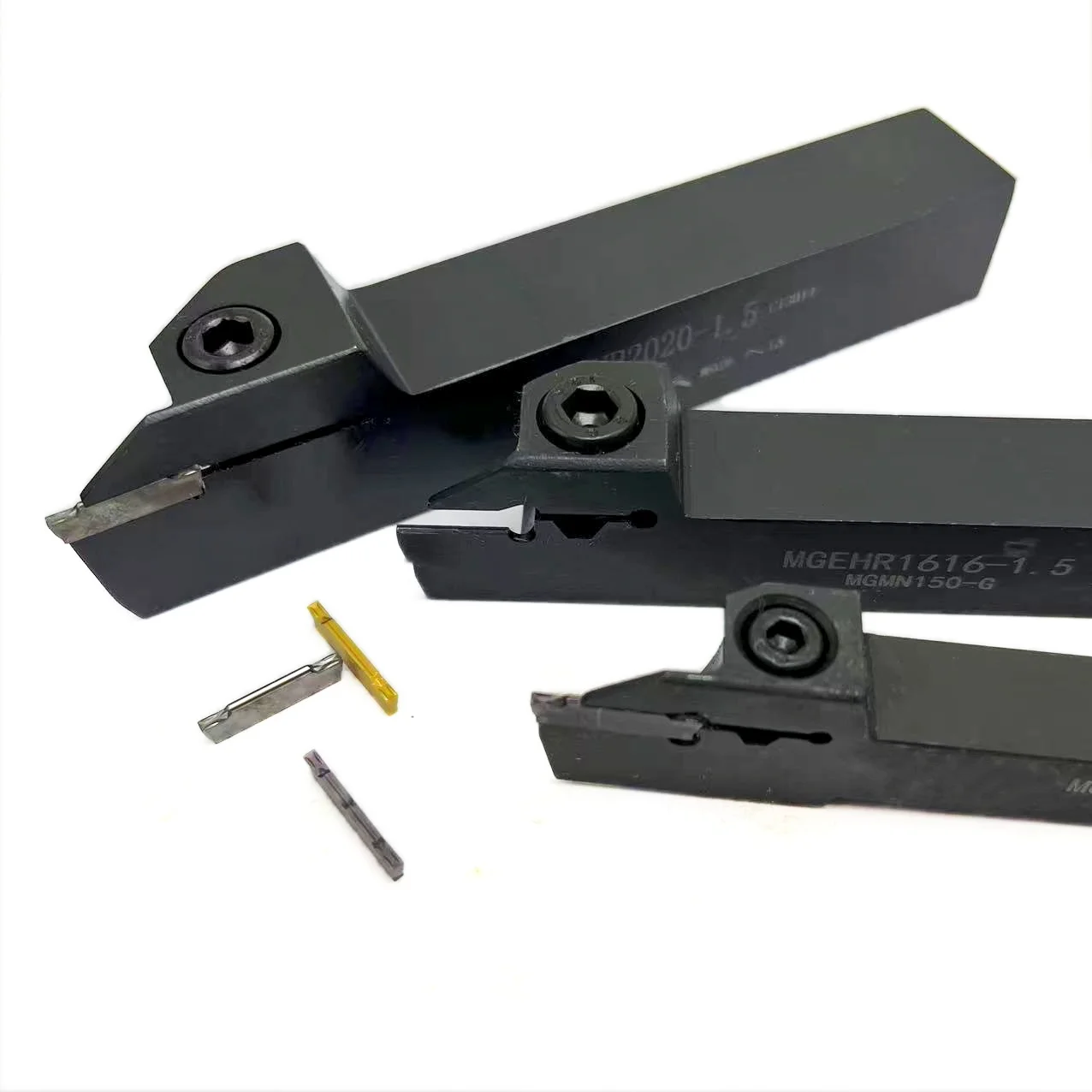 MGEHR1010 MGEHR1212-1.5 MGEHR1616 MGEHR2020 MGEHR2525 1.5 pemegang alat Grooving MGMN150 sisipan Grooving karbida