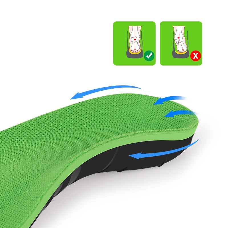 Professional Orthotic insoles for both men and women with comfortable supporting the arch of foot to improve flat feet can b cut