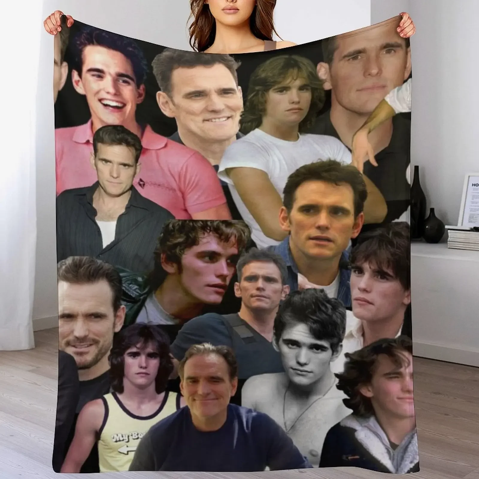 

matt dillon collage Throw Blanket Sofa Summer Beddings Sofas Thermal Blankets