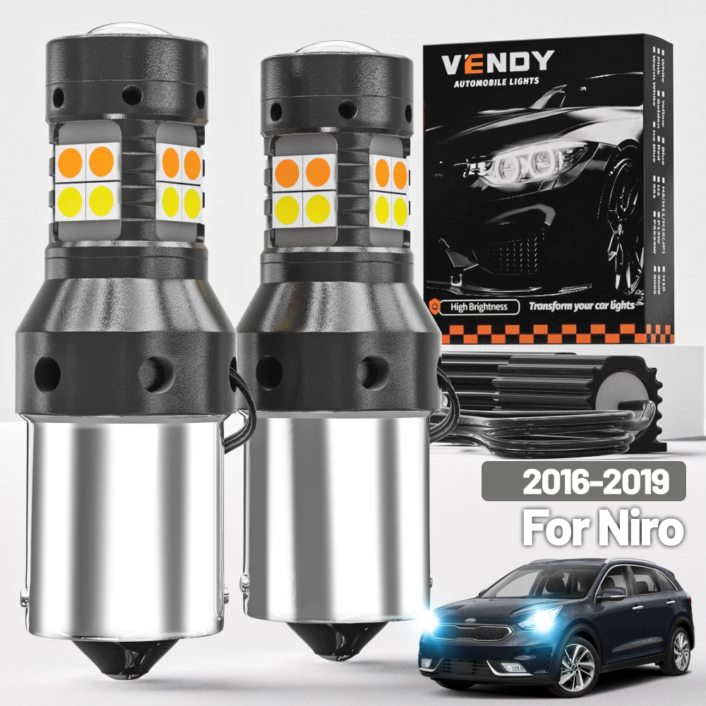 

2 шт. для Kia Niro 2016-2019, двухрежимный светодиодный указатель поворота + дневные ходовые огни DRL 2017 2018, аксессуары Canbus
