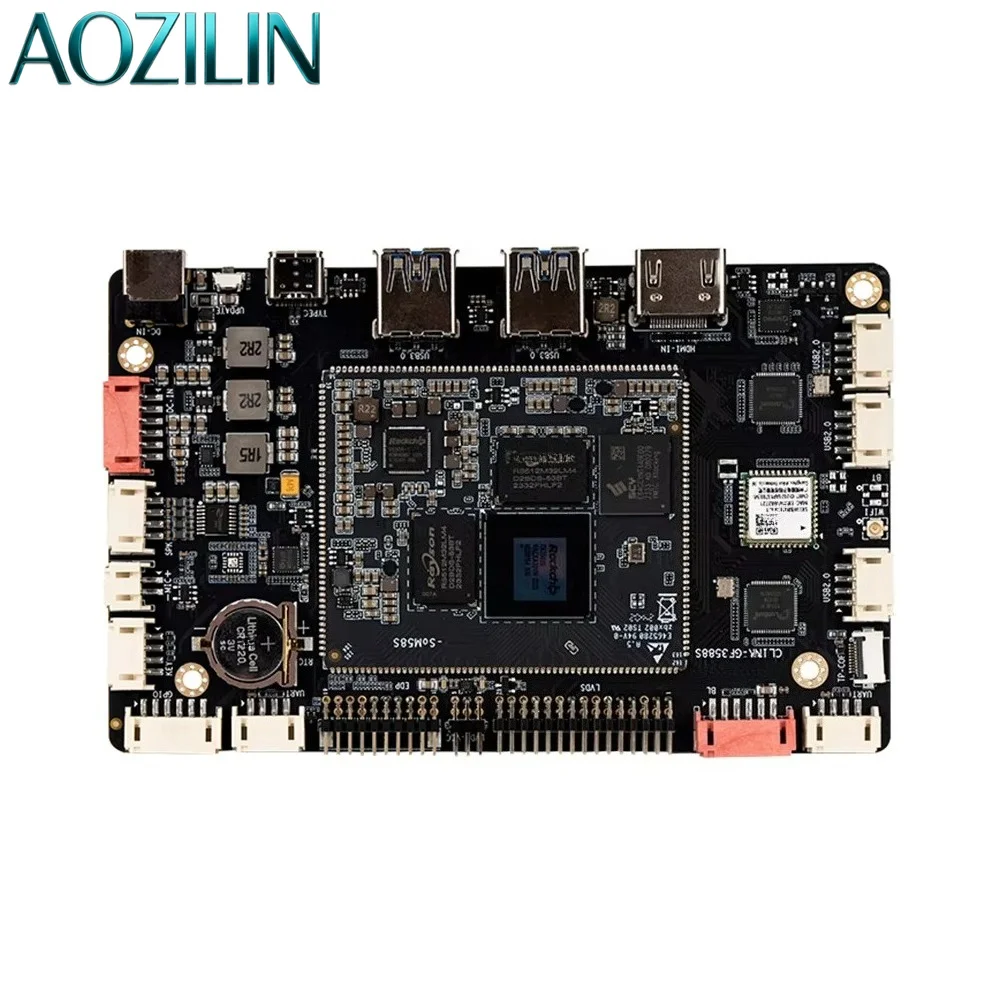AOZILIN Rockchip RK3588 SBC 2.4GHz Octa-Core 8K AI SOM Carrier Board Debian Kernel 5.10 WiFi6