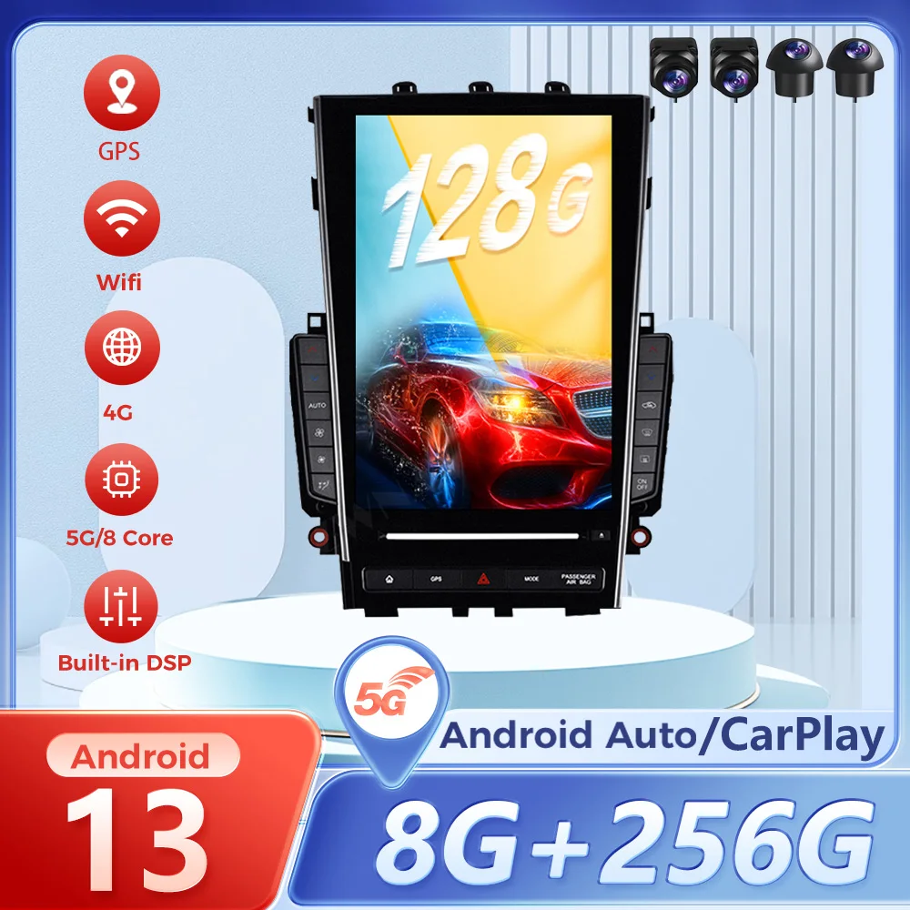 

Stereo Player Vertical Screen For Infiniti Q50L 2015 - 2018 Android13 Multimedia Video Player Carplay Autoradio GPS Navigation