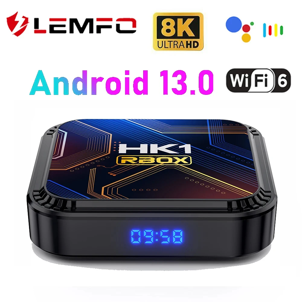 

LEMFO HK1RBOX K8S Smart TV Box Android 13 RK3528 8K HDR10 WIFI6 Android TV Box 2024 Media Player Set Top Box