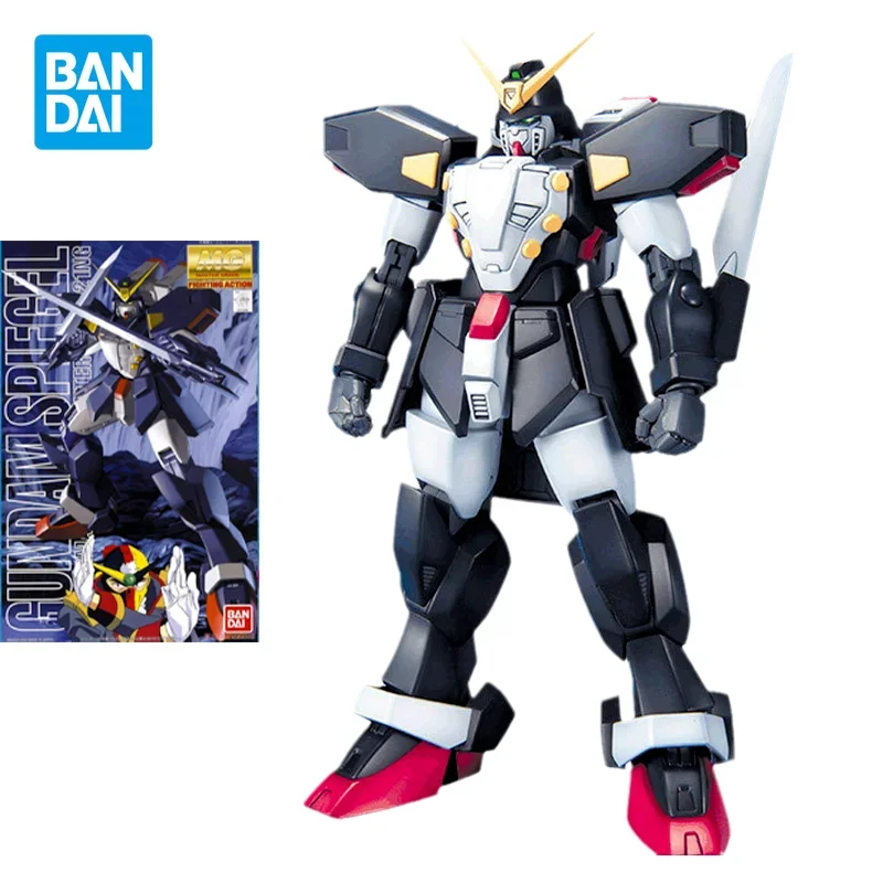 Bandai original gundam anime mg 1/100 gundam spiegel GF13-021NG figura de ação brinquedos modelo colecionável presentes para crianças