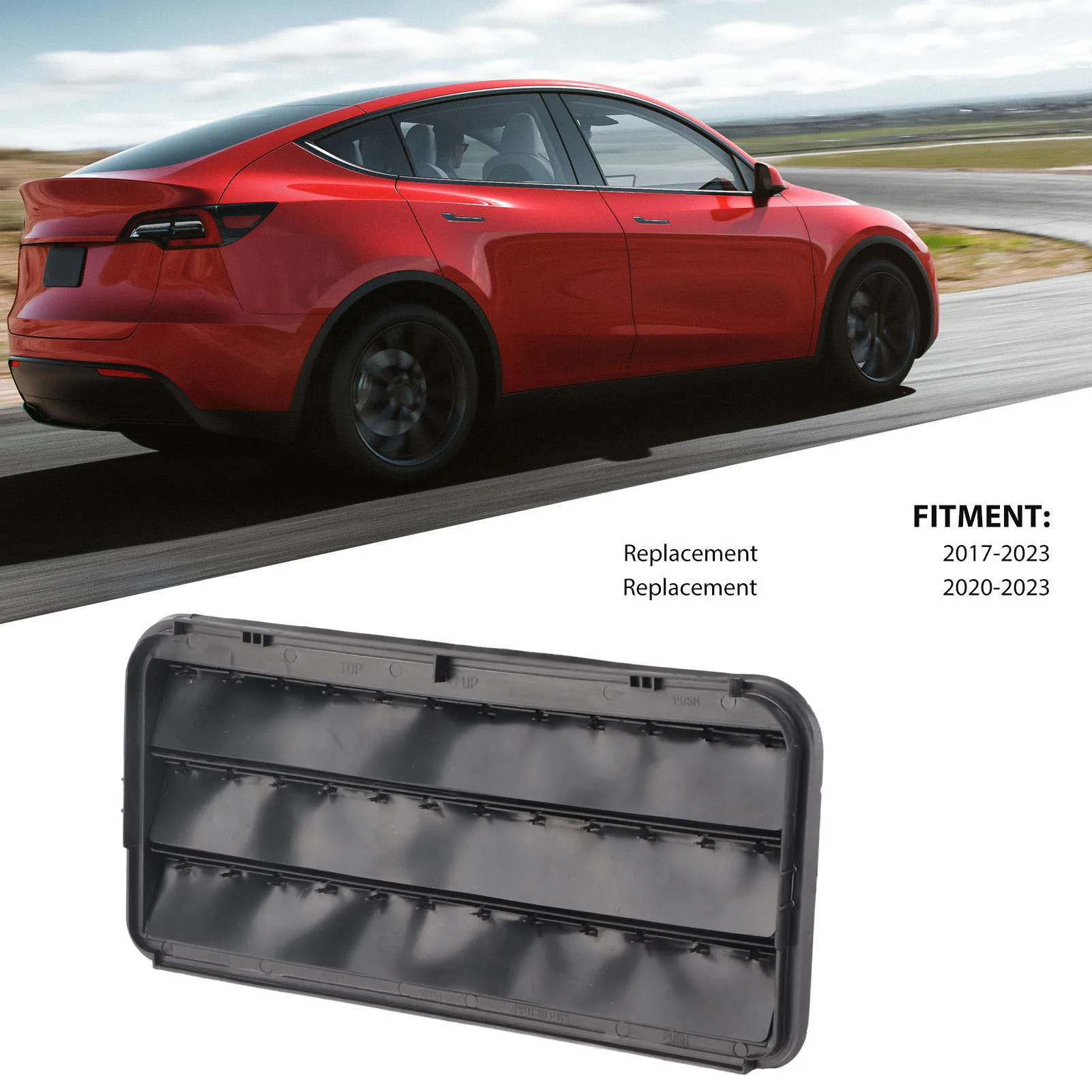 Car Air Extractor Cabin Vent Grille Improved Air Circulation ABS Plastic 1098751 00 C Replacement for Tesla Model 3