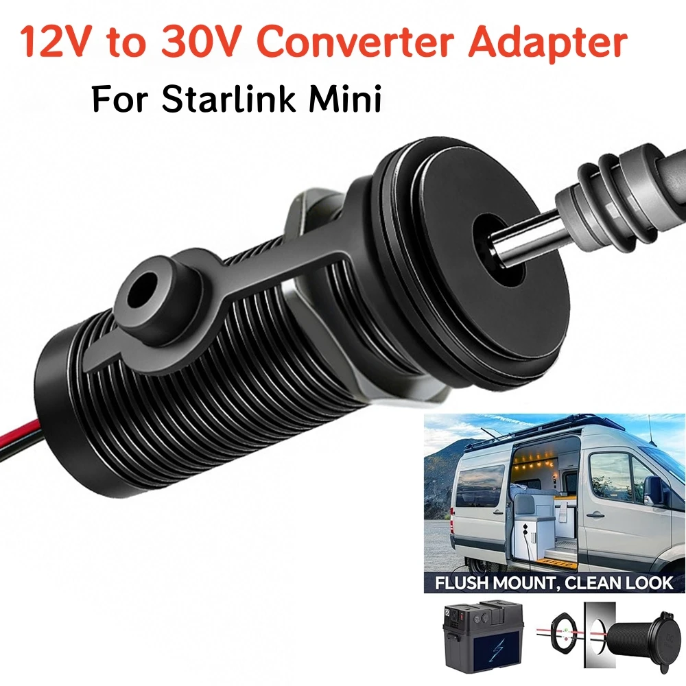 

Адаптер питания для Starlink Mini, встраиваемый, преобразователь DC 12В в 30В, аксессуары для автодомов, лодок, кемперов, автономного использования