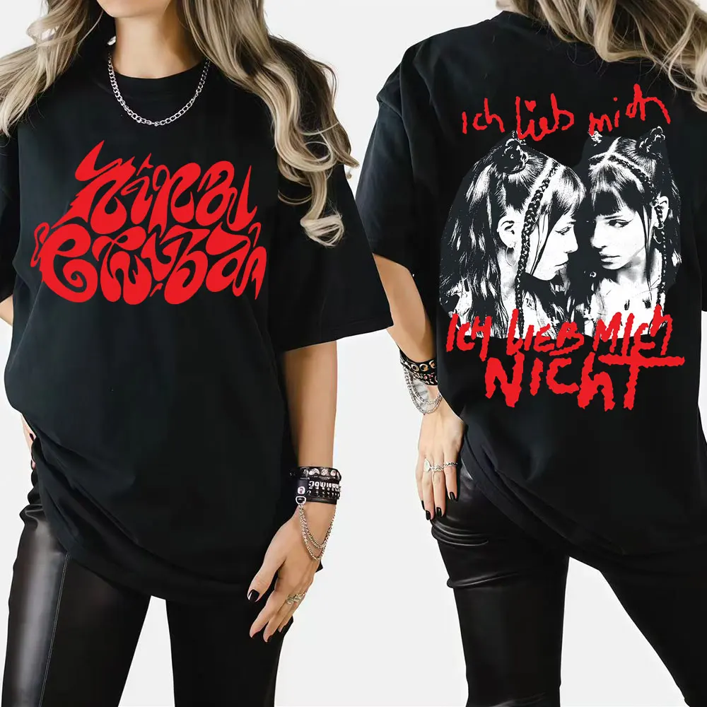 Ich Lieb Mich Nina Chuba 2025 ألبوم جولة تي شيرت الرجال الملابس النسائية خمر موضة تي شيرت 100% القطن تي شيرتات قصيرة الاكمام #1