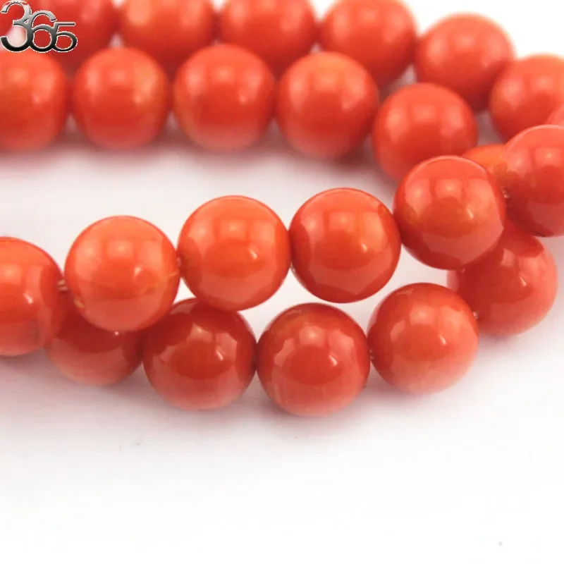 8MM White Pink Red Orange Genuine Round Sea Bamboo Coral Natural Gems Stone Jewerly Making Beads Strand 15\