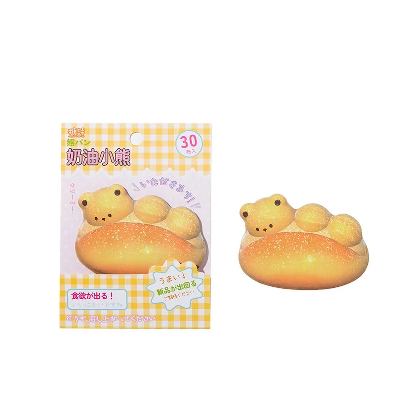 Cute Bread Sticky Memo Pad Scrapbooking Stationery to do list Kawaii Note Pads office material and stationery