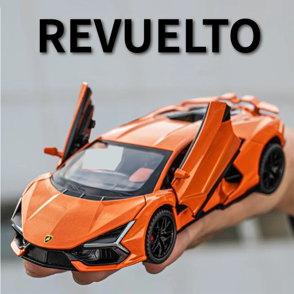 1:32 Revuelto SIAN Toy Car Model Alloy Diecast Simulation Metal Sound Light and Pull Back Cars Models for Boy Collection Toys