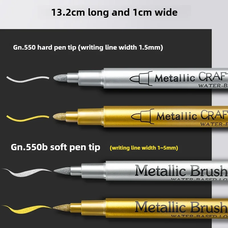 4/6pcs Waterproof Metallic Permanent Marker Pens for DIY - Ideal for Resin Molds, Gold & Silver Drawing - Essential Craft Suppli image 4