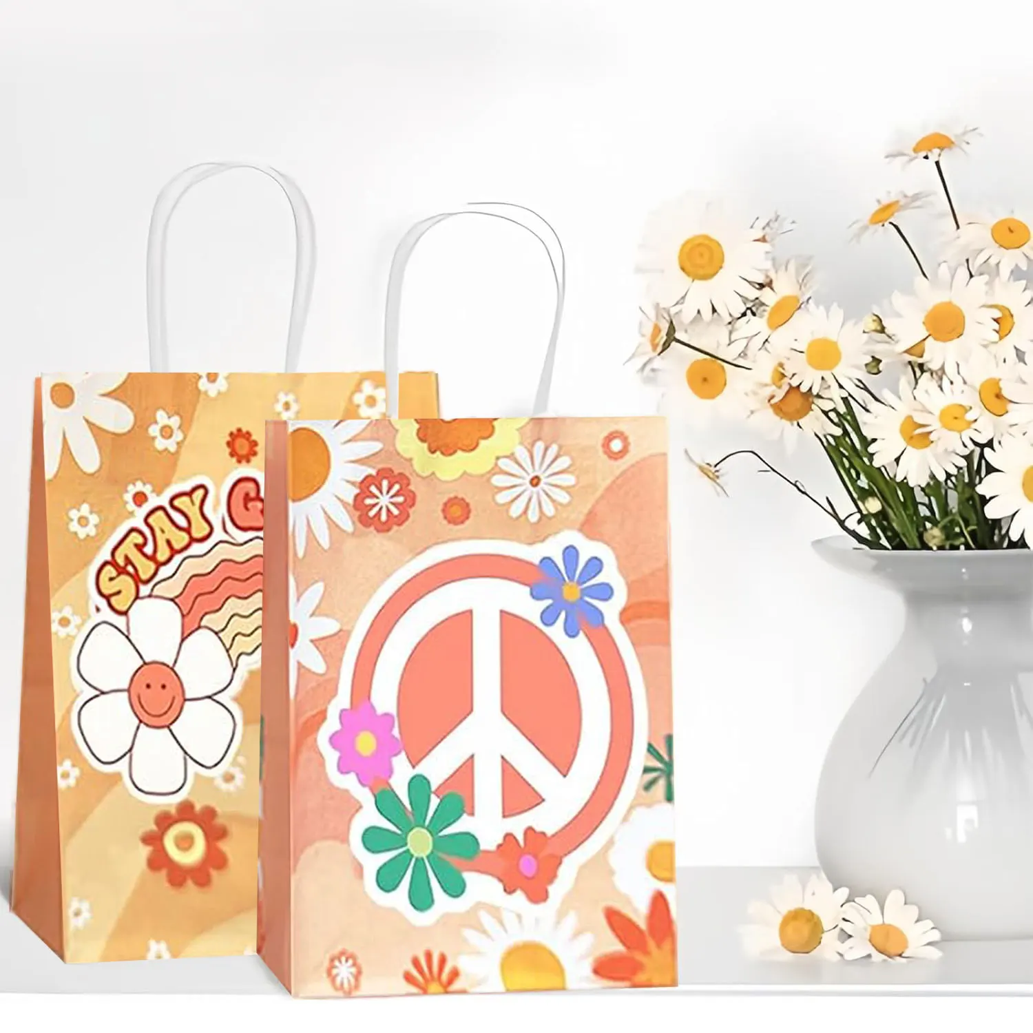 12/24 Stück Honigbienen-Geschenktüten mit Griffen, Bienenpapier, Süßigkeiten-Goodie-Beutel für Partygeschenke für Party-Dekoration, Geburtstag, Babyparty-Versorgung – Detail 11