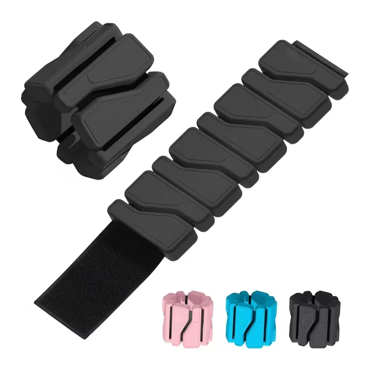 08 (2Lbs）Unisex Wrist & Ankle Weights, Adjustable Silicone Weighted Bracelets for Pilates, Gym, Yoga, Cardio & Strength Training