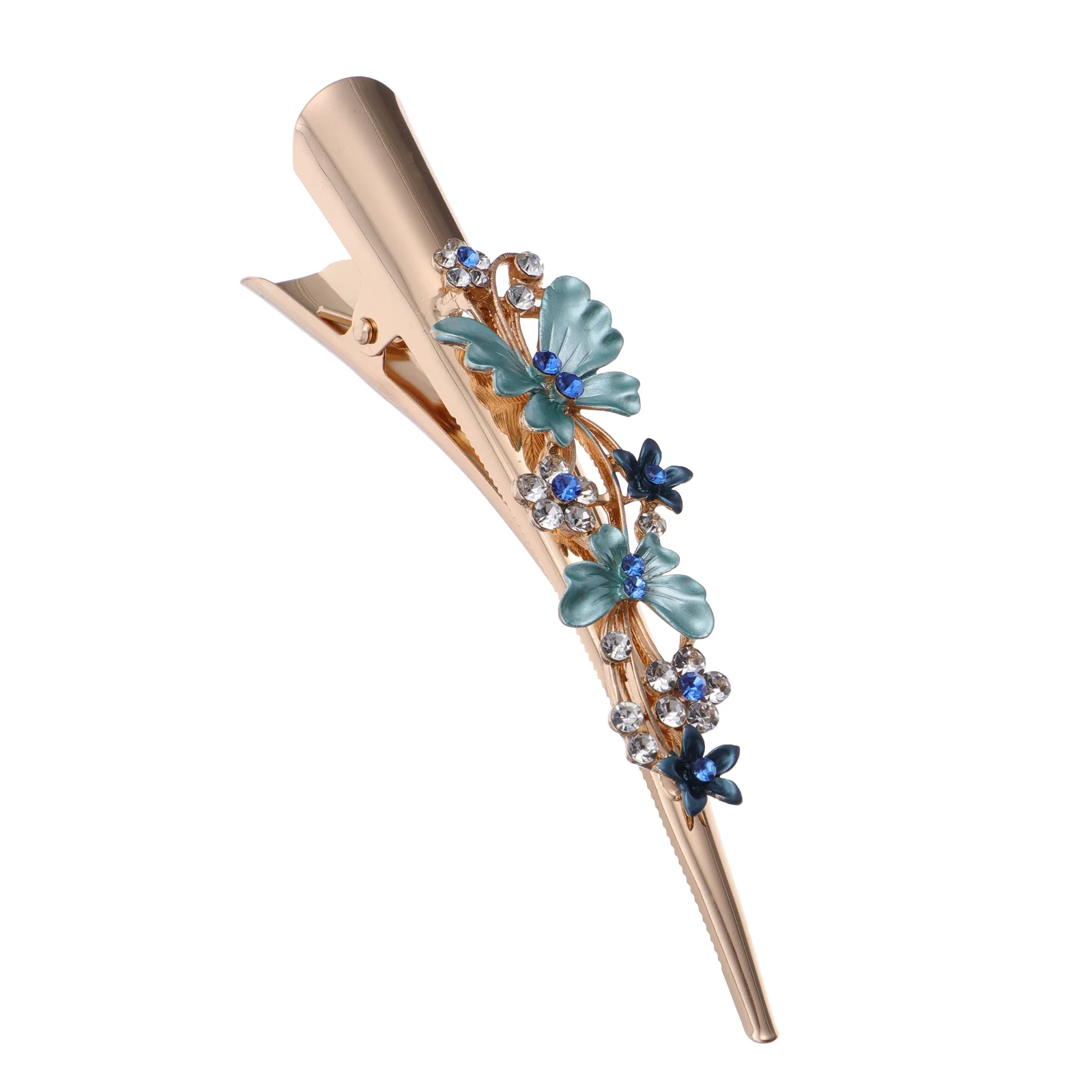 

Metal Flower Hair Clip Large Alloy Duckbill Clip For Women Vintage Hair Accessory Party Wedding Daily Use Barrettes
