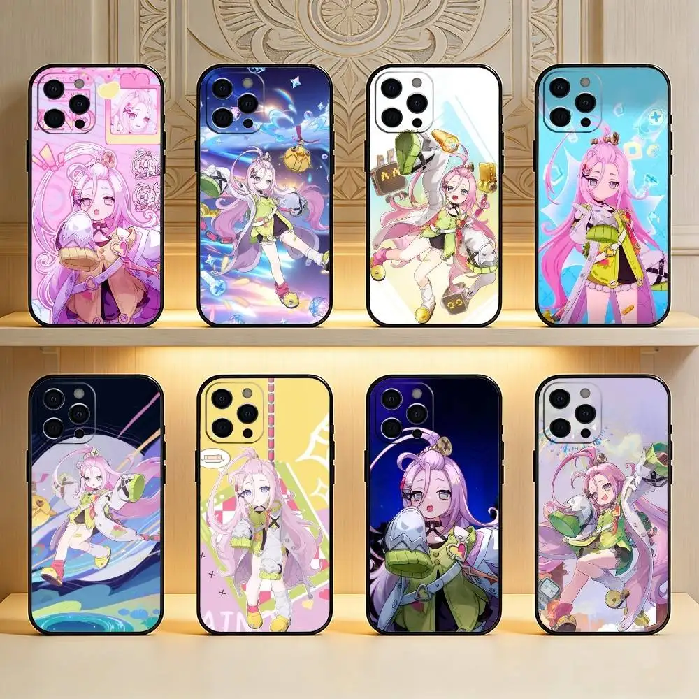 

Anio G-Genshin Game lmpact Phone Case For iPhone17,16,15,14,13,12 Plus,Max Soft Silicone Black Cover