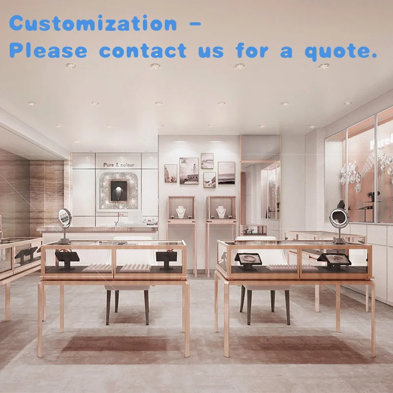 на заказ.Новый шкаф-витрина для ювелирного магазина со светодиодной подсветкой, многослойная стеклянная стойка, настраиваемый цвет и дизайн