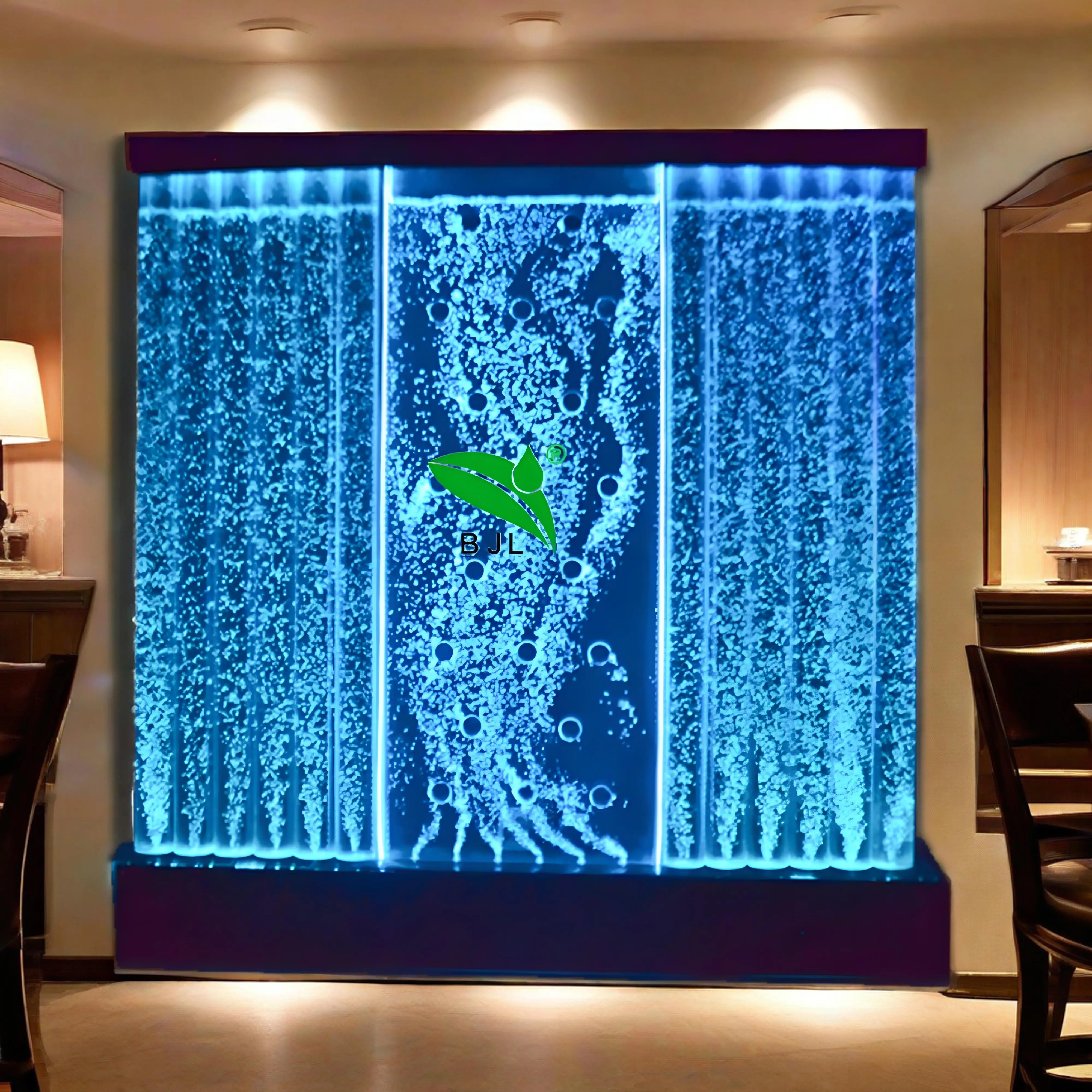 Customization.Customized Luxury Modern Colorful Led Acrylic Dancing Water Fountain Bubble Wall Room Partition Divider