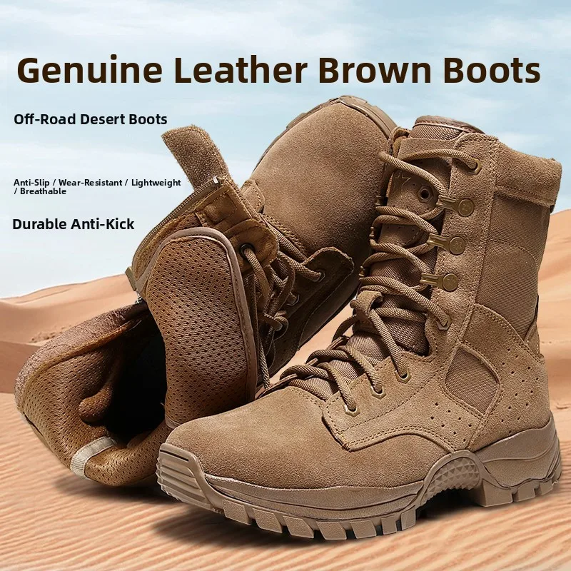 nuovi-stivali-tattici-marroni-da-uomo-in-vera-pelle-bovina-scarpe-da-allenamento-alte-con-cerniera-stivali-da-montagna-e-deserto-resistenti-all'usura