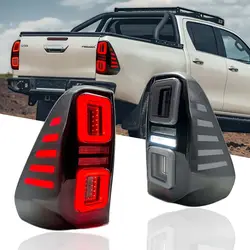 LED Tail Lights for Toyota Hilux VIGO REVO CONQUEST 2015 2016 2017 2018 2019 2020 2021 2022 2023 Sequential Turning Signal