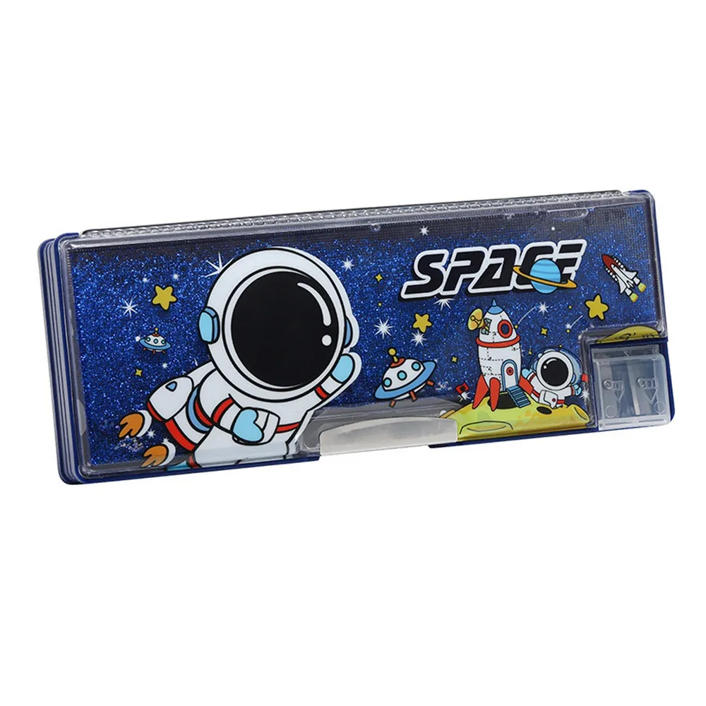 

Capybara/Astronaut Multifunctional Pencil Case Double Sided Use Quicksand Decor Stationery Box Large Capacity Pen Bag Students