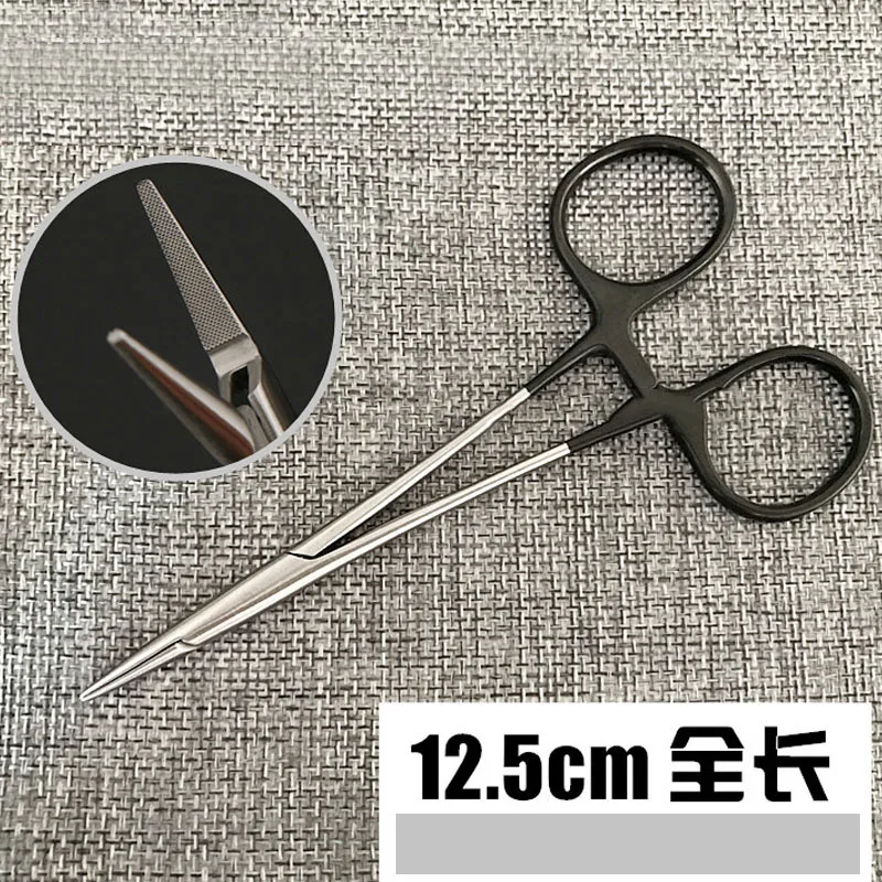 Gold handle needle holder needle holder 12.5cm fine needle holder plastic surgery double eyelid needle holder Eyebrow Tweezer