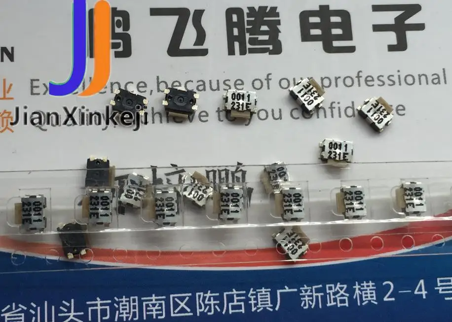 11pcs original new KMS231GLFS flat head small tortoise side button, mobile phone camera touch button, patch 4 feet