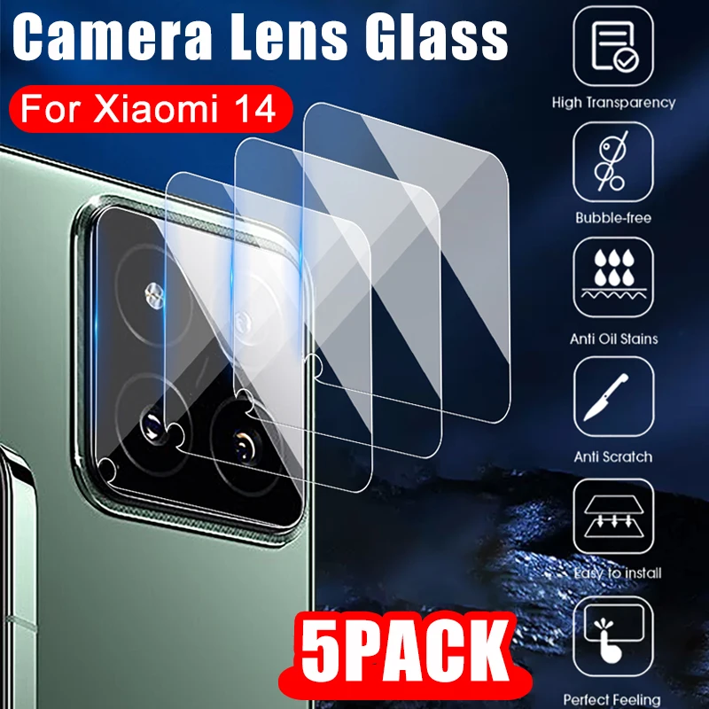 

For Xiaomi 14 Camera Lens Protector Anti-scratch Protective Tempered Glass Film for Xiaomi Mi14 HD Transparent Clear Lens Films