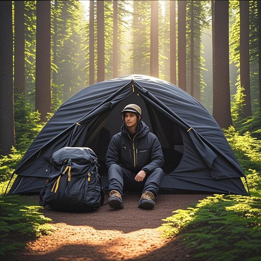 

Ultralight 2-Person Camping Tent with Aluminum Poles, 20D Nylon Fabric & Mesh Windows, Lightweight & Portable for Hiking