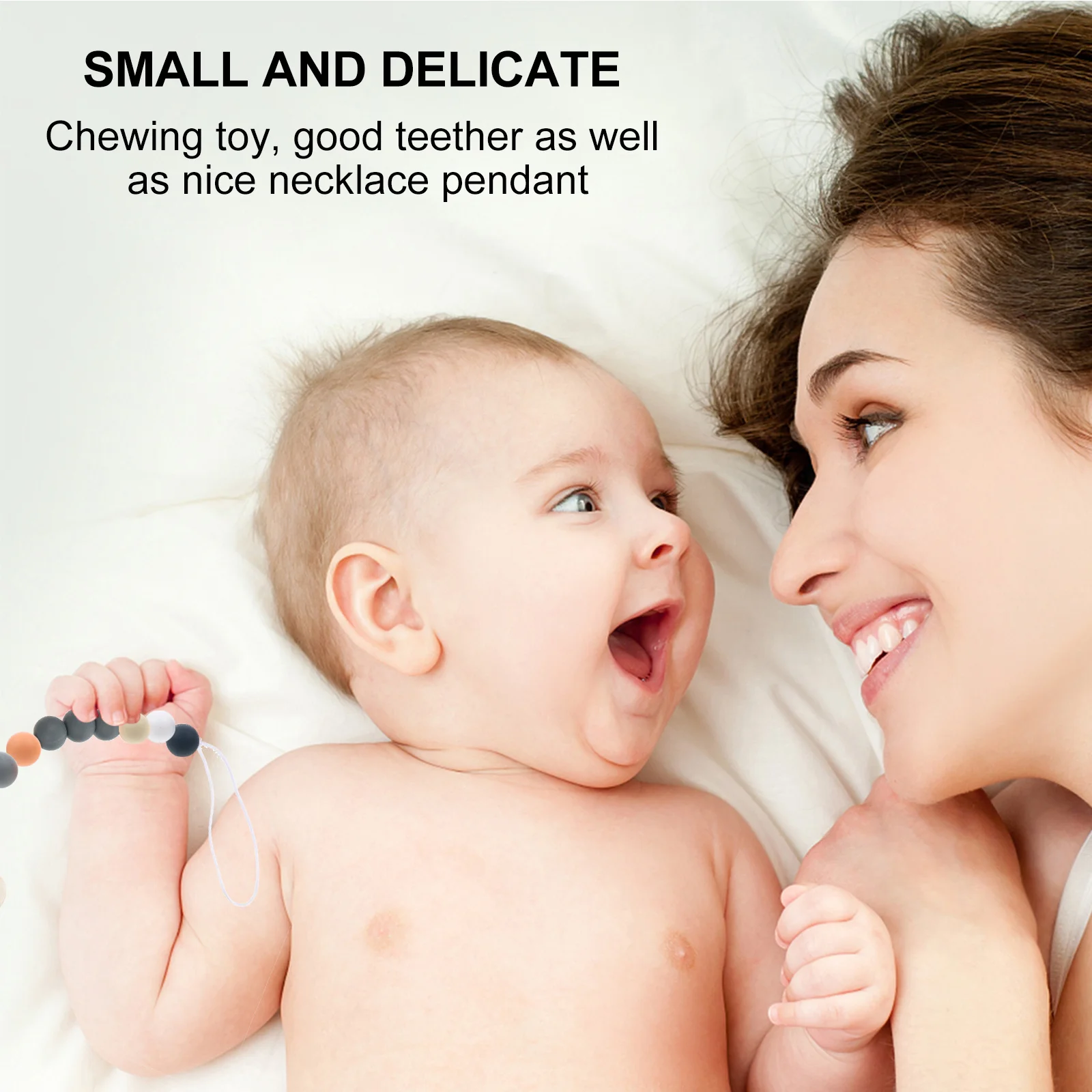 

50 шт. безопасные силиконовые бусины для прорезывания зубов для детей DIY жевательный браслет ожерелье сенсорный инструмент для стимуляции кусания моляров