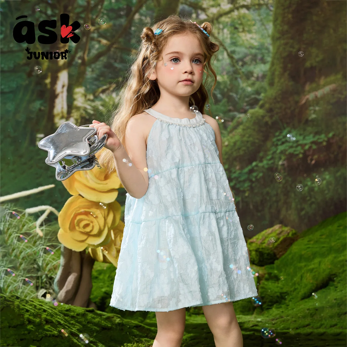 اسأل الأطفال الصغار بلا أكمام الصيف الفتيات الرقبة حبة الحمالة عطلة الرياح فستان الأميرة #4