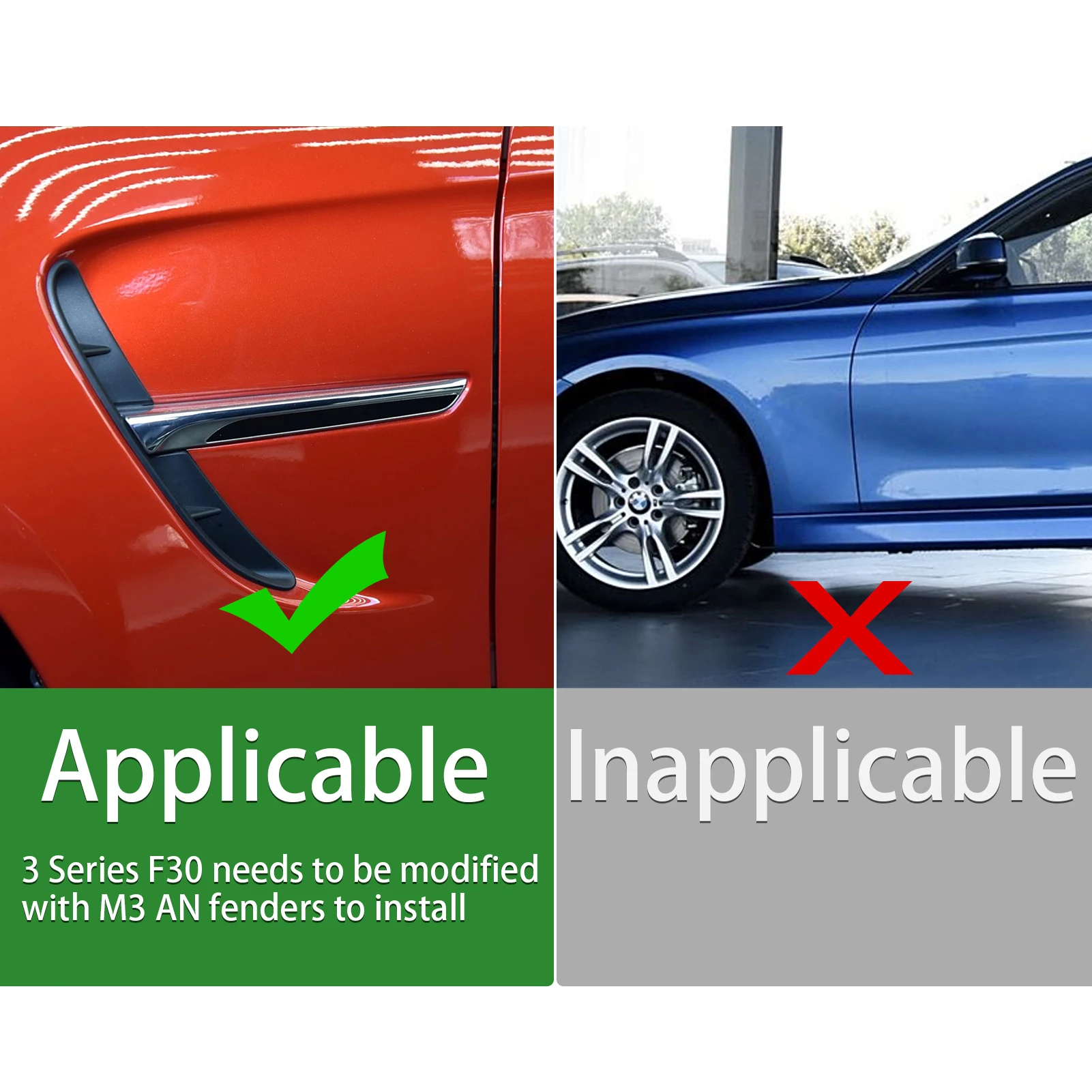 

Real Carbon Fiber For BMW M3 M4 F80 F82 F83 2015-2020 Interior Door Side Fender Vent Cover Trim Decoration Car Accessories