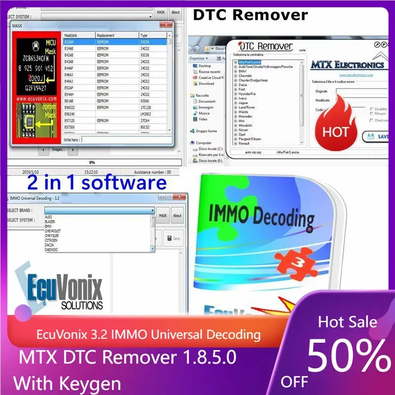 MTX DTC Remover 1.8.5.0 With Keygen EcuVonix 3.2 IMMO Universal Decoding  Remove IMMO Offwith Keygen Unlimited Crack Software