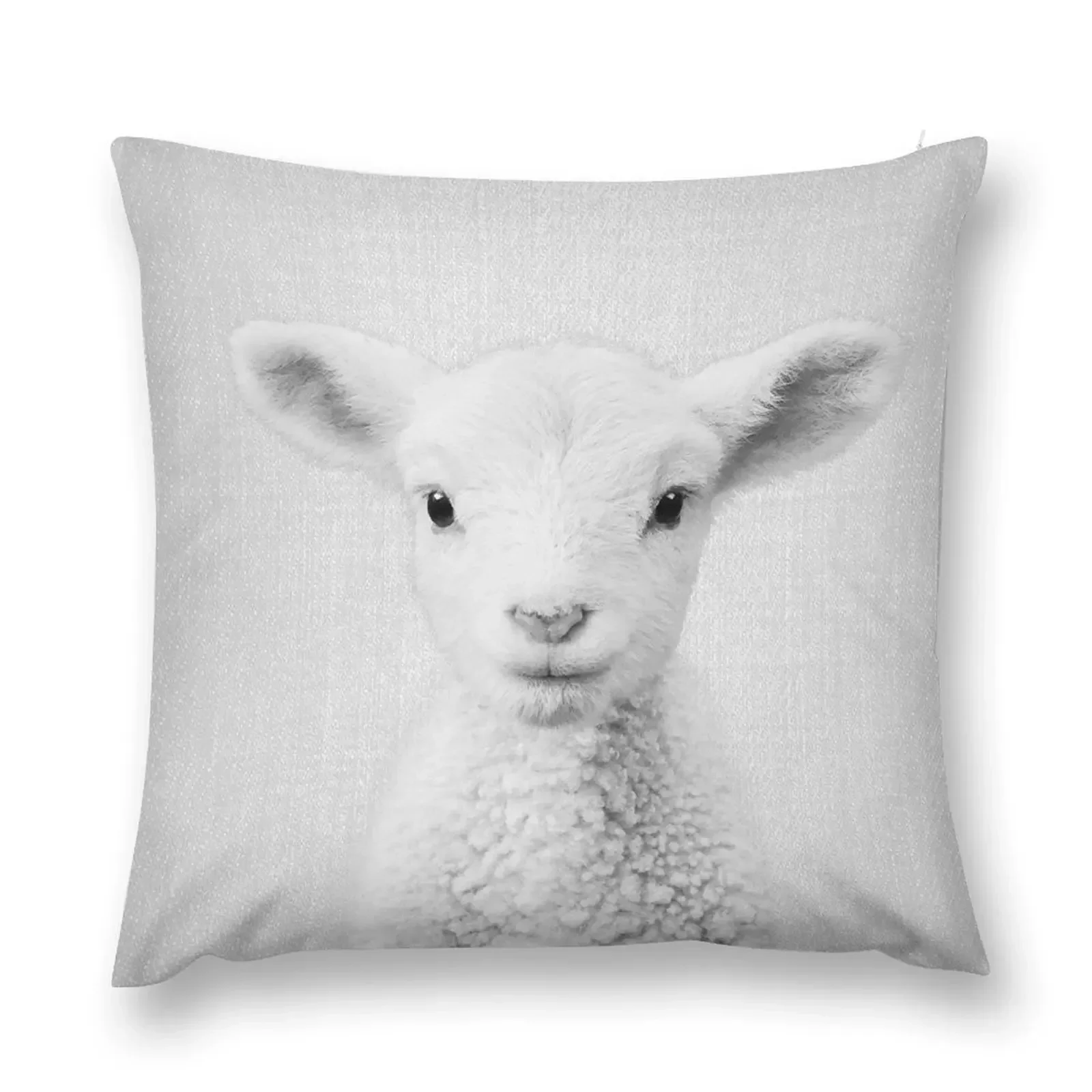 

Lamb - Black & White Throw Pillow Cushion Cover Rectangular Cushion Cover Plaid Sofa Cusions Cover pillow