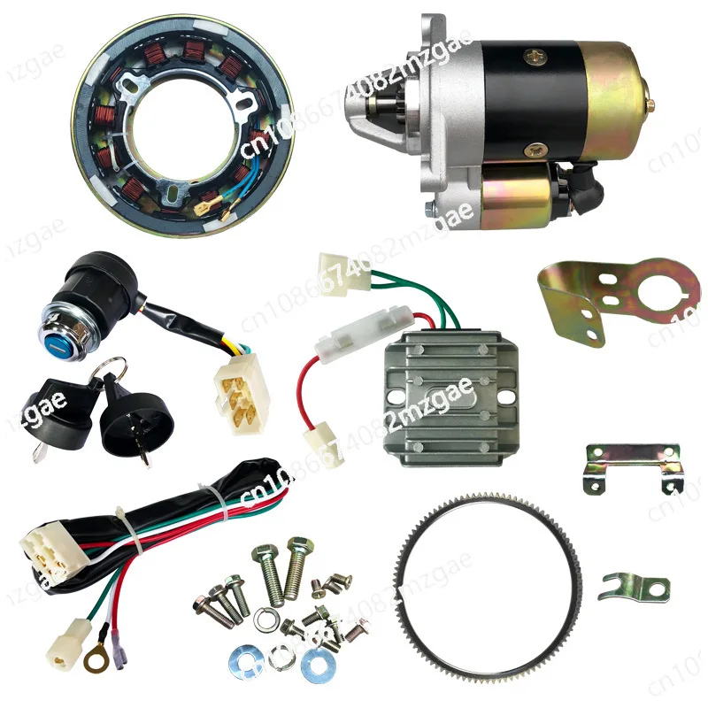 Accessori per micro coltivatore 170F173F178F186FA188F avviamento manuale del motore diesel per cambiare l'avvio dell'elettricità per modificare un set completo