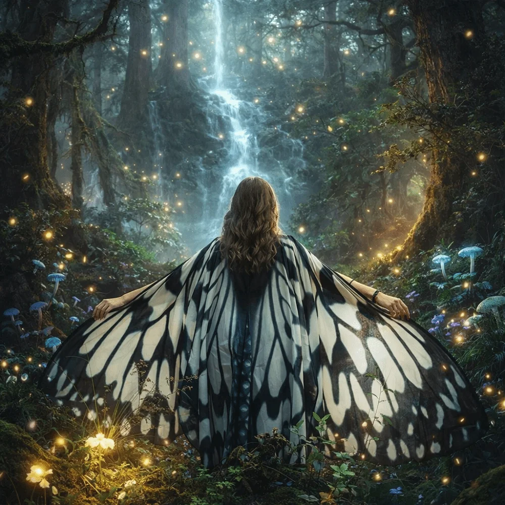 Beautiful Moth Butterfly Cape Party Halloween Butterfly Peacock Shawl Show Dress Up Butterfly Cosplay Costumes Summer