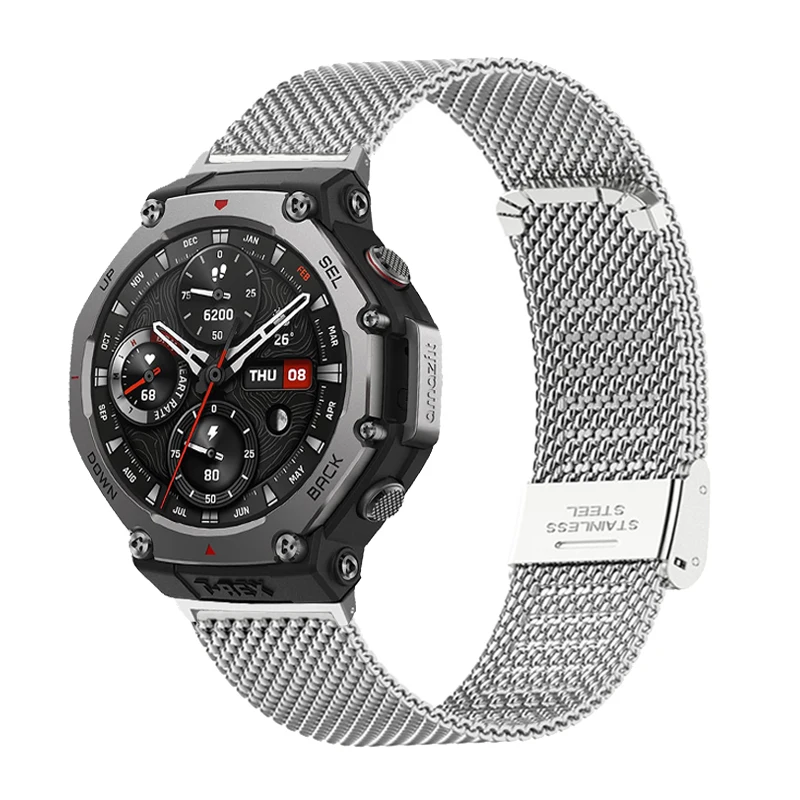 Металлический браслет для AMAZFT T-REX 3, ремешок для умных часов Correas reloj для amazfit t rex 3, ремешок для часов Amazfit T Rex 3, ремешок на запястье