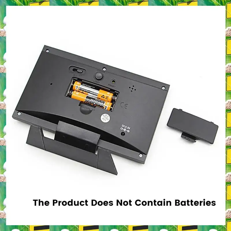 3C Electron 1Set Lcd Color Screen Digital Snooze Alarm Clock Temperature Humidity Time Date Display Clock Home Black,1Set Lcd Co