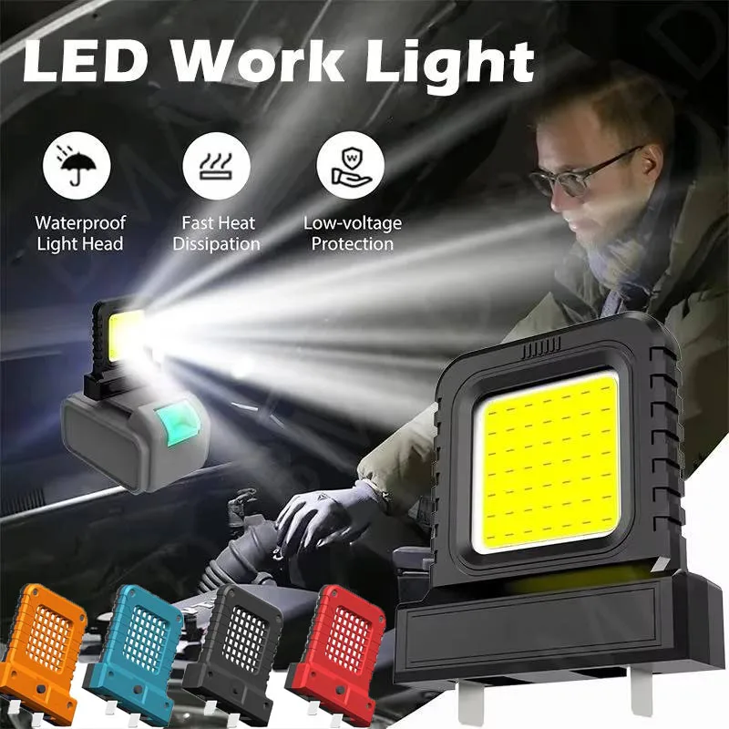 Battery Powered Super Bright LED Flood Light For Electric Tools Portable Versatile Outdoor Work Light 21V Li-ion