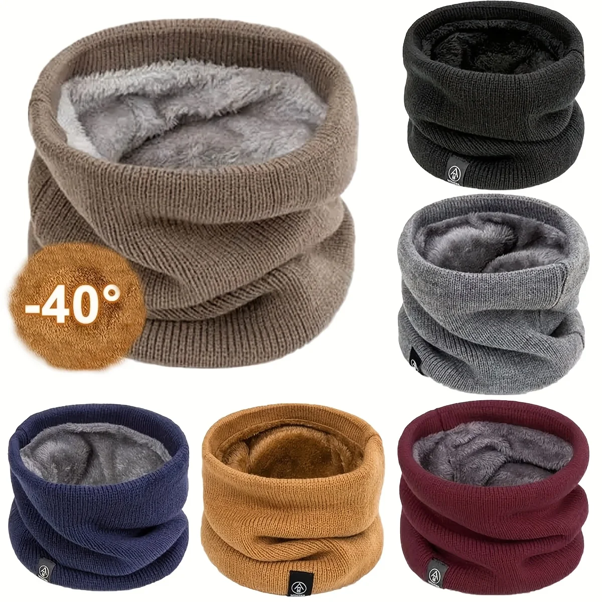 Gestrickter Sport-Schal Weicher Unisex-Nackenwärmer Winter Dick Kälteschutz für Laufen, Skaten und WandernWinter-Schal, Nackenwärmer, gestrickter Schal, Sport-Accessoire, dicker Schal, Kälteschutz,