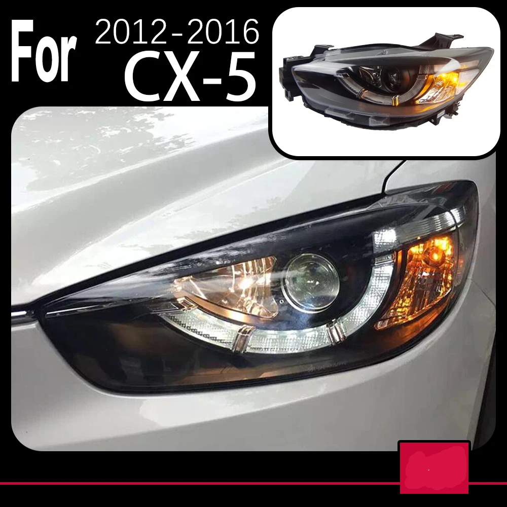 Car Styling Head Lamp for Mazda CX-5 Headlights 2012-2016 CX5 LED Headlight Angel Eye LED DRL Hid Bi Xenon Auto Accessories