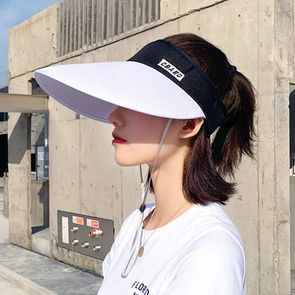 

UV Protection Fashion Outdoor Cycling Breathable Ladies Sports Hat Visor Beach Cap Summer Sun Cap Empty Top Suncap