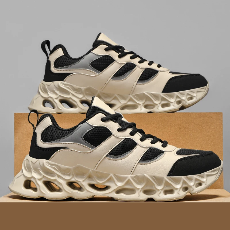 YRZL Running Shoes for Men Lightweight Breathable Sneakers Non Slip Gym Training Shoes Mens Casual Walking Running Shoes