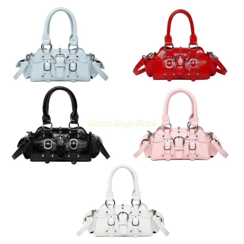 

X90D Women Fashion Handbag Commuting Bag Punk Styles Shoulder Bag Top Handle Bag PU Leather Crossbody Bag for Work