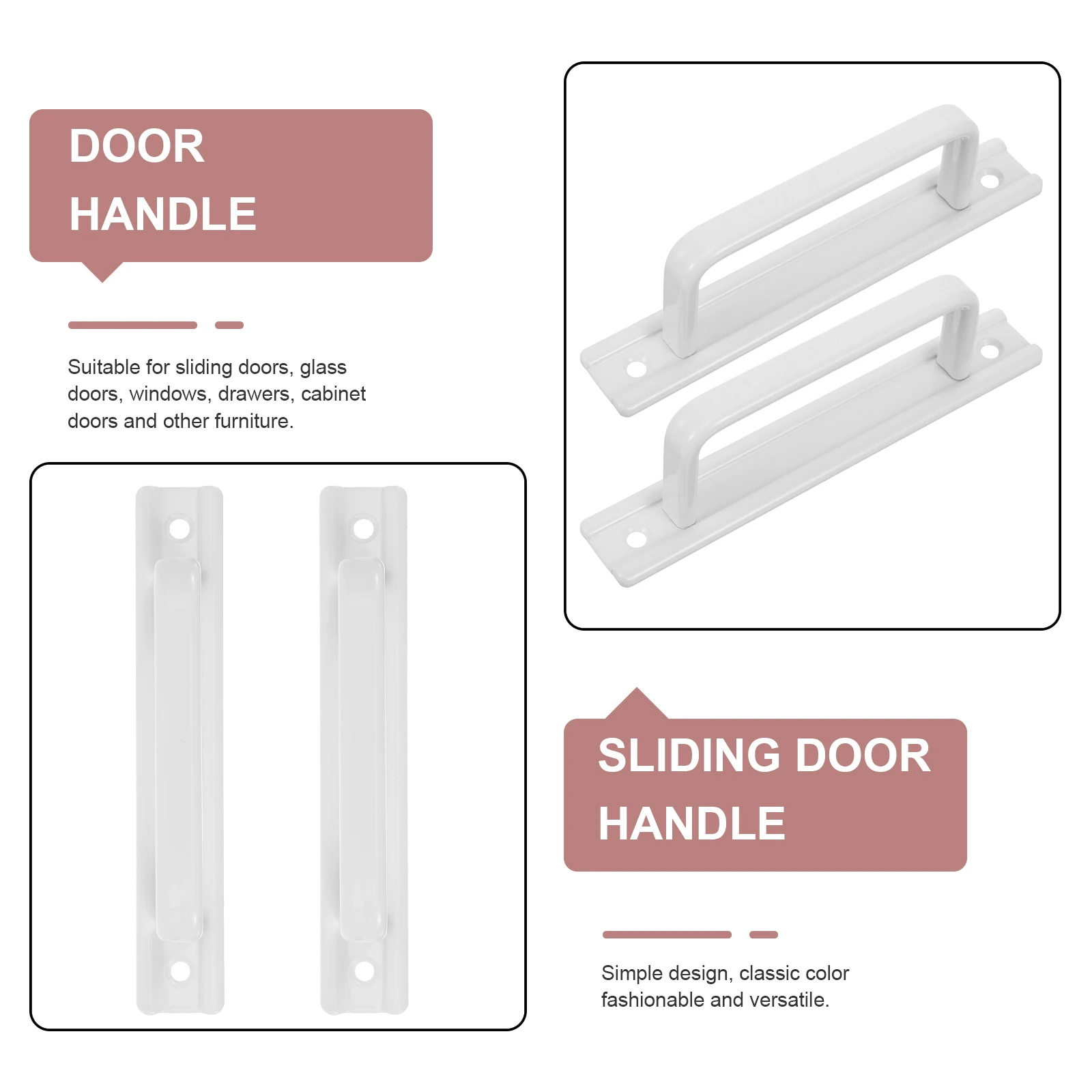 

2Pcs White Door H les for Cabinet Drawer Furniture Aluminum Alloy Durable Barn Kitchen Cabinet H les Kitchen Cupboard Pulls