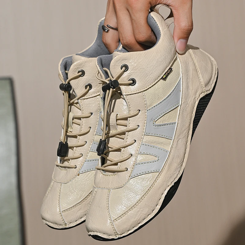 

Сшитые вручную ботинки-осьминоги на мягкой подошве, мужские уличные короткие ботинки на шнуровке, мужские кожаные ботинки с высоким берцем, большой размер 48