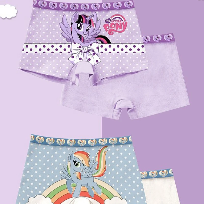 My Little Pony New Cute Girls Comfortable, Soft, Skin Friendly Antibacterial Breathable Fashion Cartoon Cotton Boxer Briefs