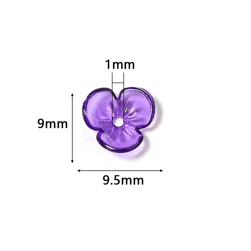 100pcs/lot Colored Flower Bead Caps Loose Spacer Resin Beads For Jewelry Making DIY Handmade Necklace Bracelet Decor Accessories image 2