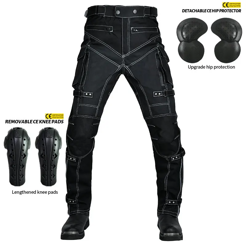 

VOLERO Men's Motorcycle Pants Motorcycle Jeans Protective Gear Riding Touring Motorcycle Pants Belt Protective Gear Oxford Cloth